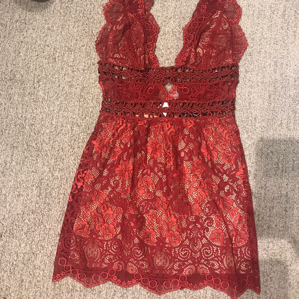 NWT For love and lemons Rouge lace dress